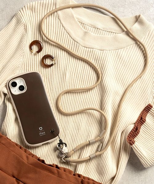niko and .【iFace】Hang and 丸紐ショルダーストラップ ガジェット ブラウン ニコアンド 580323 and ST アンドエスティ(旧ドットエスティ) niko and .【iFace】Hang and 丸紐ショルダーストラップ ガジェット ブラウン ニコアンド 580323 and ST アンドエスティ(旧ドットエスティ)