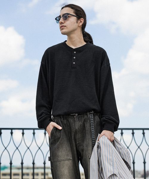 niko and .ワッフルヘンリーロンT シルバー M メンズインナー ニコアンド 581475 and ST アンドエスティ(旧ドットエスティ) niko and .ワッフルヘンリーロンT シルバー M メンズインナー ニコアンド 581475 and ST アンドエスティ(旧ドットエスティ)