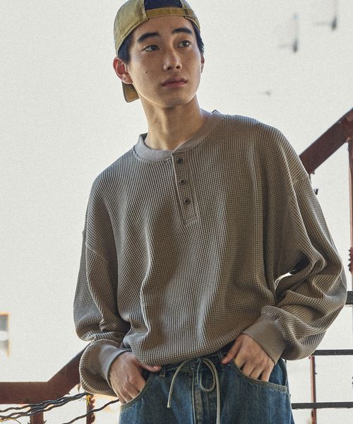 niko and .ワッフルヘンリーロンT ブラウン L メンズインナー ニコアンド 581475 and ST アンドエスティ(旧ドットエスティ) niko and .ワッフルヘンリーロンT ブラウン L メンズインナー ニコアンド 581475 and ST アンドエスティ(旧ドットエスティ)