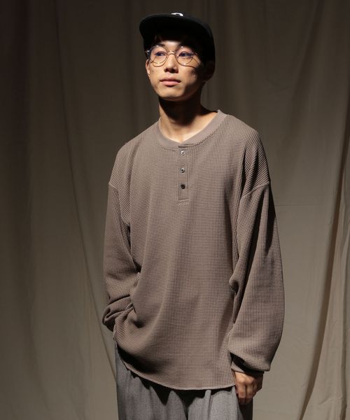 niko and .ワッフルヘンリーロンT ブラウン L メンズインナー ニコアンド 581475 and ST アンドエスティ(旧ドットエスティ) niko and .ワッフルヘンリーロンT ブラウン L メンズインナー ニコアンド 581475 and ST アンドエスティ(旧ドットエスティ)