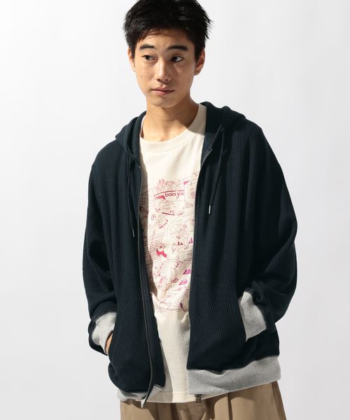 niko and .ワッフルジップパーカー ネイビー L メンズインナー ニコアンド 581480 and ST アンドエスティ(旧ドットエスティ) niko and .ワッフルジップパーカー ネイビー L メンズインナー ニコアンド 581480 and ST アンドエスティ(旧ドットエスティ)
