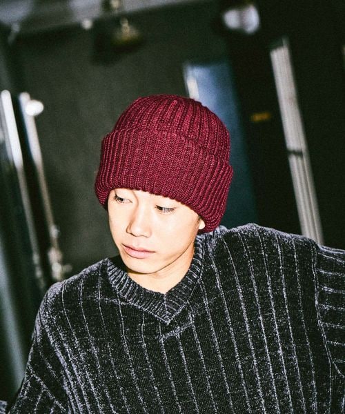 niko and .ボリュームニットワッチ ボルドー FREE メンズグッズ ニコアンド 582549 and ST アンドエスティ（旧ドットエスティ）