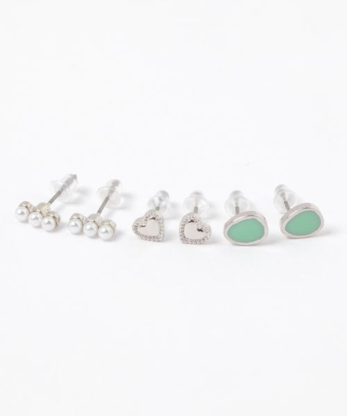 niko and .3SETハートピアス グレー ウィメンズグッズ ニコアンド 582642 and ST アンドエスティ(旧ドットエスティ) niko and .3SETハートピアス グレー ウィメンズグッズ ニコアンド 582642 and ST アンドエスティ(旧ドットエスティ)