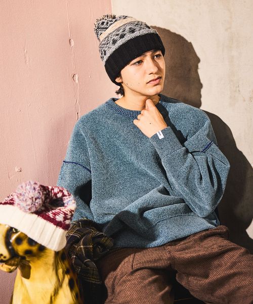 niko and .【北村匠海さん着用アイテム】モールリバーシブルニットプルオーバー ライトブルー L メンズインナー ニコアンド 586849 and ST アンドエスティ(旧ドットエスティ) niko and .【北村匠海さん着用アイテム】モールリバーシブルニットプルオーバー ライトブルー L メンズインナー ニコアンド 586849 and ST アンドエスティ(旧ドットエスティ)