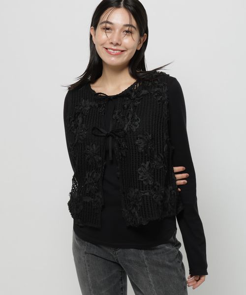 niko and .モチーフレーシーベスト シルバー L ウィメンズインナー ニコアンド 588223 and ST アンドエスティ(旧ドットエスティ) niko and .モチーフレーシーベスト シルバー L ウィメンズインナー ニコアンド 588223 and ST アンドエスティ(旧ドットエスティ)