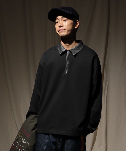 niko and .フェイクレザー襟ハーフジッププルオーバー シルバー L メンズインナー ニコアンド 590101 and ST アンドエスティ(旧ドットエスティ) niko and .フェイクレザー襟ハーフジッププルオーバー シルバー L メンズインナー ニコアンド 590101 and ST アンドエスティ(旧ドットエスティ)