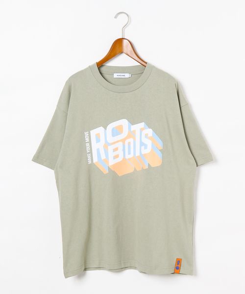 niko and .【茨城ロボッツ】コラボTシャツ カーキ M メンズインナー ニコアンド 591738 and ST アンドエスティ（旧ドットエスティ）