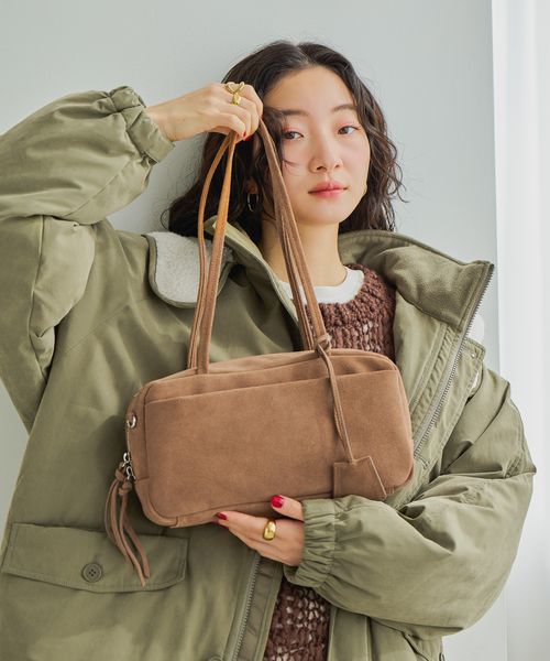 niko and .オリジナルレザー2WAYボストンバッグ ライトベージュ ウィメンズグッズ ニコアンド 593692 and ST アンドエスティ（旧ドットエスティ）