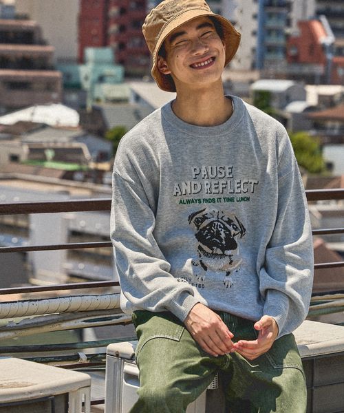 niko and .【WEB限定カラー登場!】アニマルグラフィックニットプルオーバー グレー L メンズインナー ニコアンド 594081 and ST アンドエスティ(旧ドットエスティ) niko and .【WEB限定カラー登場!】アニマルグラフィックニットプルオーバー グレー L メンズインナー ニコアンド 594081 and ST アンドエスティ(旧ドットエスティ)