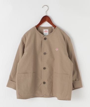 ★未使用品★　DANTON ダントン コットン　ノーカラージャケット DANTON(ダントン)】ナチュラルノーカラージャケット | [公式
