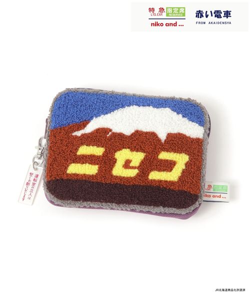 niko and .【赤い電車】サガラ刺繍ポーチ バッグ オレンジ ニコアンド 594972 and ST アンドエスティ(旧ドットエスティ) niko and .【赤い電車】サガラ刺繍ポーチ バッグ オレンジ ニコアンド 594972 and ST アンドエスティ(旧ドットエスティ)