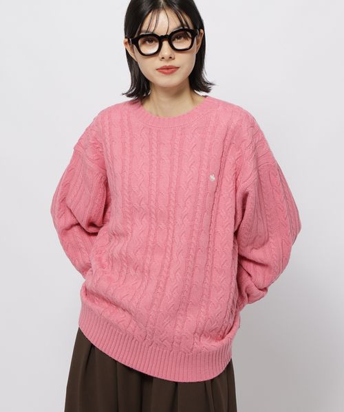 niko and .【POLO BCS(ポロ・ビーシーエス)】ケーブルニットプルオーバー ピンク L ウィメンズインナー ニコアンド 596068 and ST アンドエスティ(旧ドットエスティ) niko and .【POLO BCS(ポロ・ビーシーエス)】ケーブルニットプルオーバー ピンク L ウィメンズインナー ニコアンド 596068 and ST アンドエスティ(旧ドットエスティ)