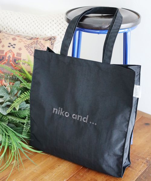 niko and .ナイロンマチトート【ニコロゴトート】 バッグ シルバー ニコアンド 598907 and ST アンドエスティ（旧ドットエスティ）