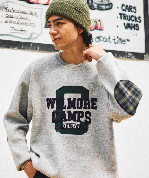 niko and .クラフトロゴニットプルオーバー ライトグレー L メンズインナー ニコアンド 600528 and ST アンドエスティ（旧ドットエスティ）