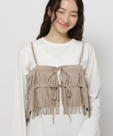 スウェードフリンジキャミソール | [公式]ニコアンド（niko and ）通販