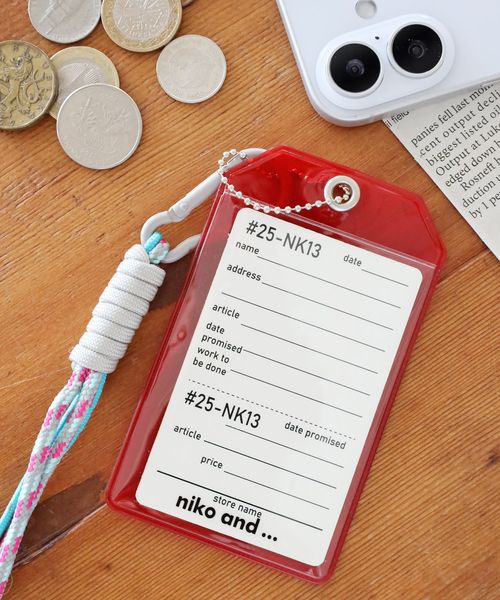 niko and .チャームカードケース ステーショナリー レッド ニコアンド 602336 and ST アンドエスティ（旧ドットエスティ）