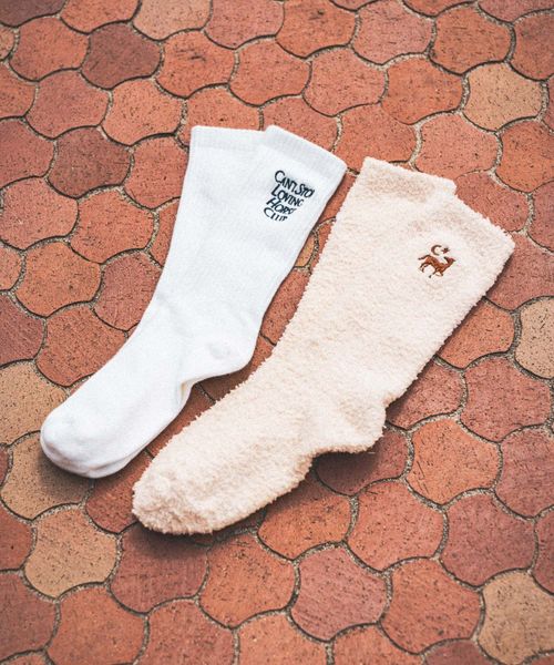 niko and .【NASU FARM VILLAGE】2Pソックス ライトグレー ウィメンズグッズ ニコアンド 606997 and ST アンドエスティ（旧ドットエスティ）