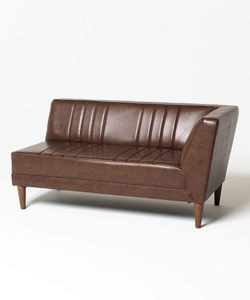 niko and .［幅140cm］ソファカウチL/クラシックダイナーシリーズ【大型家具】 リビング家具 ブラウン ニコアンド 723697 and ST アンドエスティ（旧ドットエスティ）