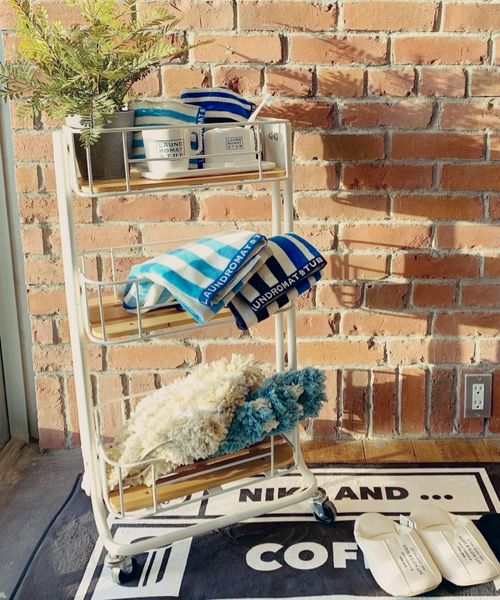 niko and .［幅44.5cm］カーゴワゴン/バイシクルシリーズ【大型家具】 軽家具 ライトグレー ニコアンド 783597 and ST アンドエスティ（旧ドットエスティ）