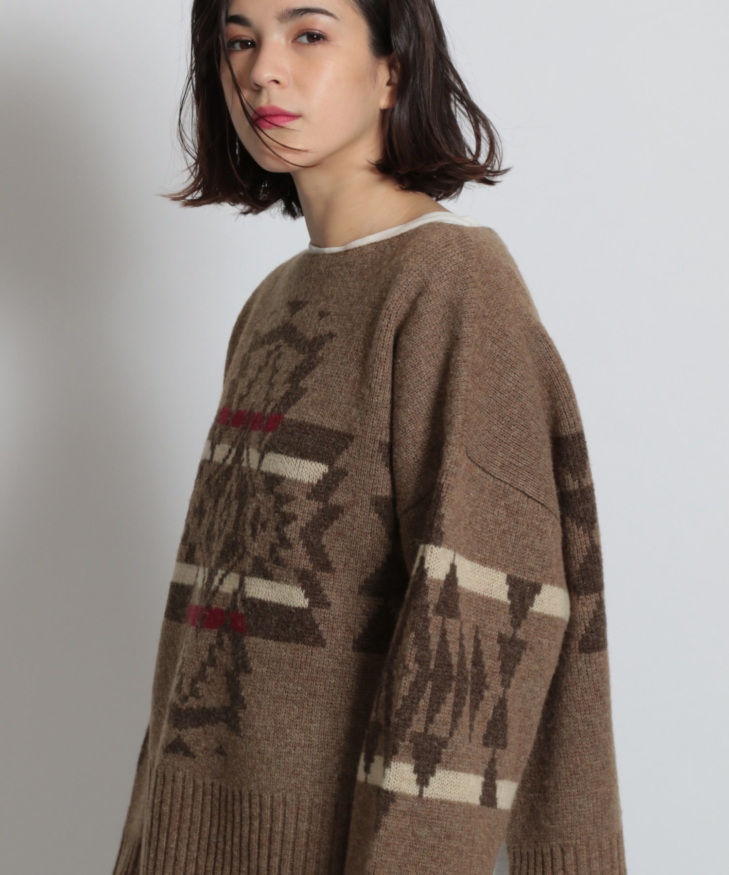 【PENDLETON(ペンドルトン)】ジャガードボートネックプル 