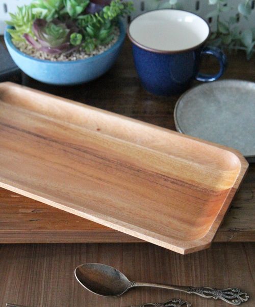 niko and .[GLORIOUS DINER]マホガニープレートL/幅35cm 食器 クリア ニコアンド 856506 and ST アンドエスティ（旧ドットエスティ）