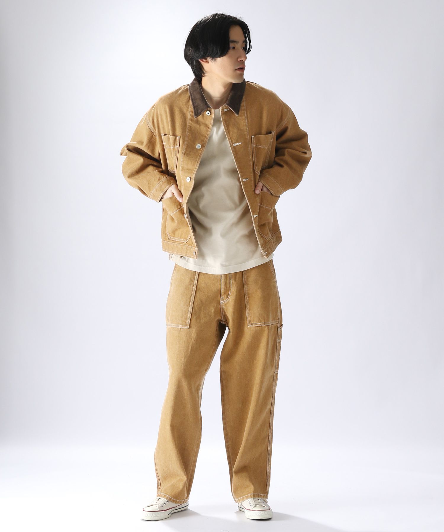 ［niko and JEANS 2023AW］デニムショートカバーオール M