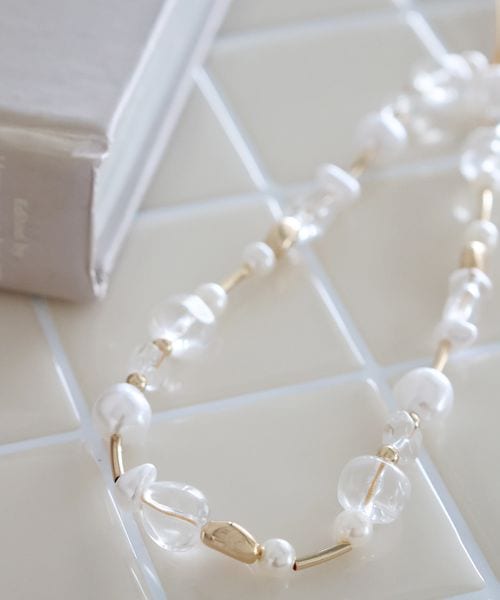 niko and .カラフルビーズストラップ[tiny tiny(ティニーティニー)] ライトグレー ｔｉｎｙ ｔｉｎｙ ニコアンド 909916 and ST アンドエスティ（旧ドットエスティ）