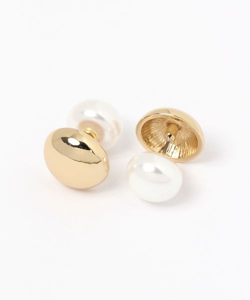 niko and .バックキャッチパール調コンビピアス イエロー ウィメンズグッズ ニコアンド 972376 and ST アンドエスティ(旧ドットエスティ) niko and .バックキャッチパール調コンビピアス イエロー ウィメンズグッズ ニコアンド 972376 and ST アンドエスティ(旧ドットエスティ)