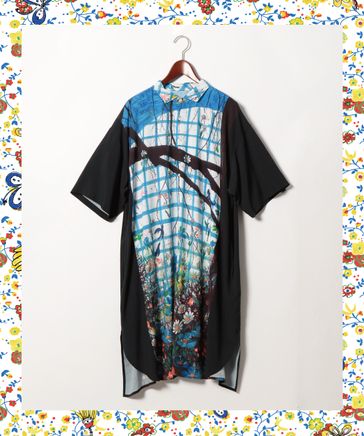 tsumori chisato(ツモリチサト)】レーヨンシャツワンピース