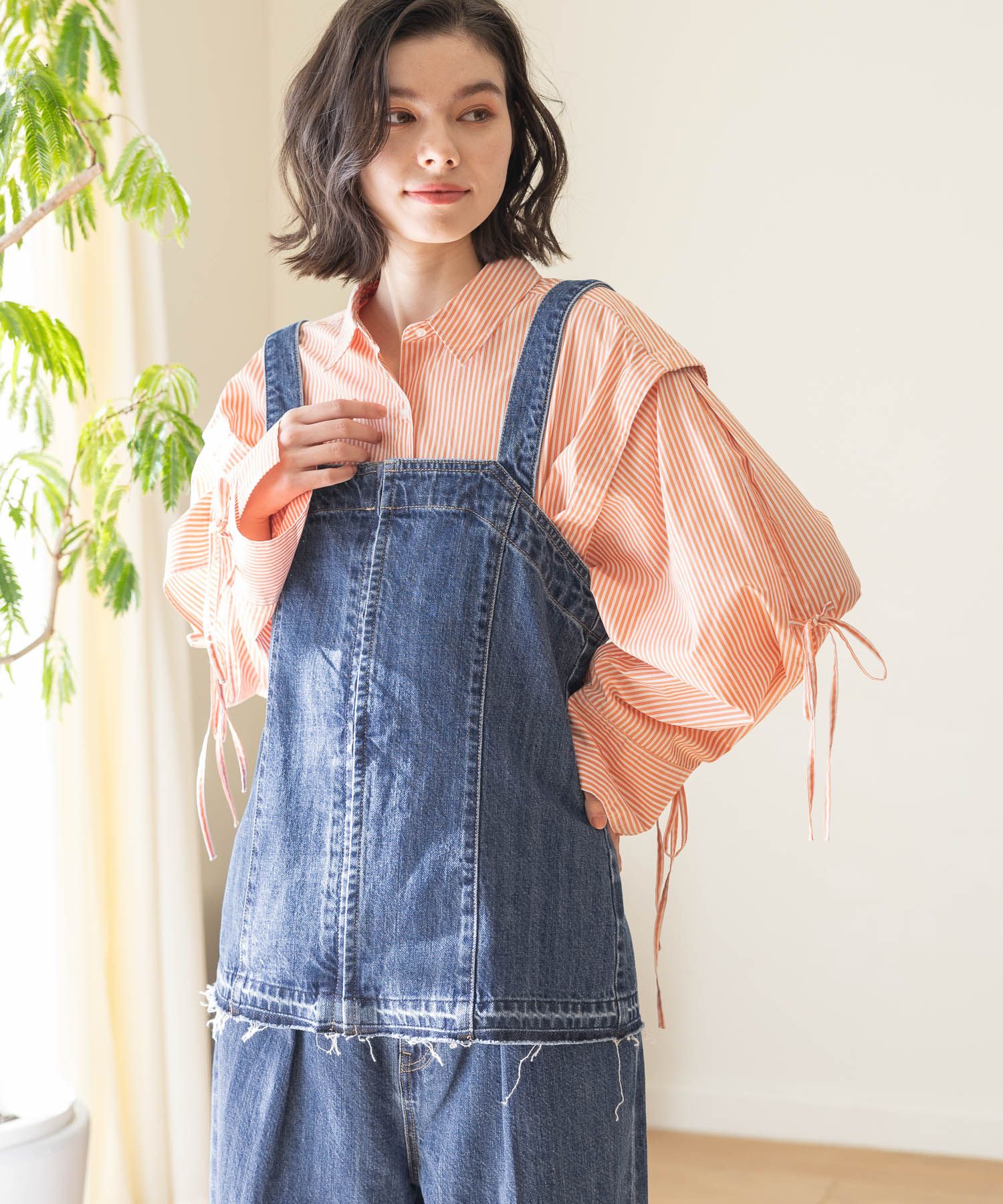 [niko and JEANS 2024SS]DENIM BUSTIER F
