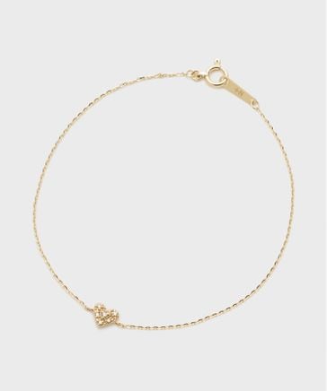 【美品】NOJESS ブレスレット K10YG Tiny Motif】K10ダイヤモンドブレスレット(0.03ct) 30244114009