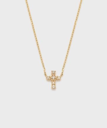 K10ダイヤモンドクロスネックレス（0.02ct） 30243116021