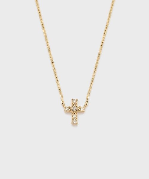 K10ダイヤモンドクロスネックレス（0.02ct） | [公式]NOJESS