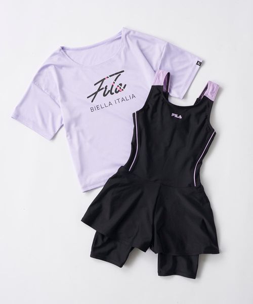 Op/FILA 【FILA】TEE付きスクール水着 水着 グレー オーピーフィラ 493695 and ST アンドエスティ(旧ドットエスティ) Op/FILA 【FILA】TEE付きスクール水着 水着 グレー オーピーフィラ 493695 and ST アンドエスティ(旧ドットエスティ)
