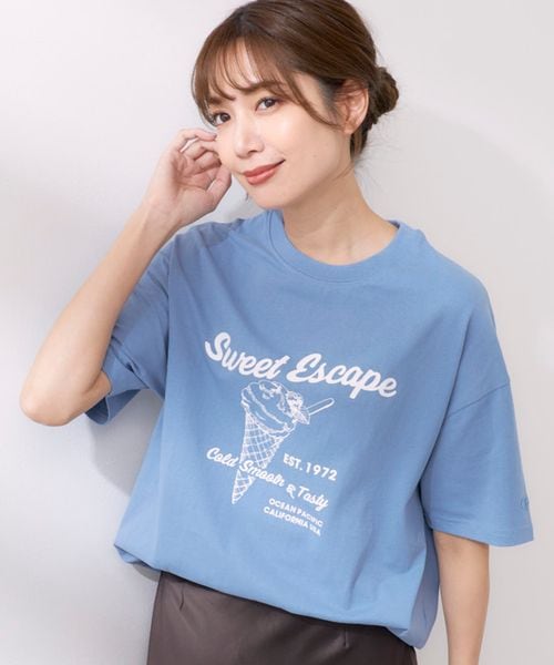 Op/FILA 【ocean pacific】アイスクリームプリント半袖Tシャツ ナチュラル M ウィメンズインナー オーピーフィラ 493772 and ST アンドエスティ(旧ドットエスティ) Op/FILA 【ocean pacific】アイスクリームプリント半袖Tシャツ ナチュラル M ウィメンズインナー オーピーフィラ 493772 and ST アンドエスティ(旧ドットエスティ)