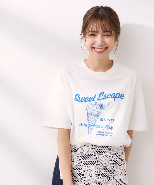Op/FILA 【ocean pacific】アイスクリームプリント半袖Tシャツ レッド XL ウィメンズインナー オーピーフィラ 493772 and ST アンドエスティ(旧ドットエスティ) Op/FILA 【ocean pacific】アイスクリームプリント半袖Tシャツ レッド XL ウィメンズインナー オーピーフィラ 493772 and ST アンドエスティ(旧ドットエスティ)