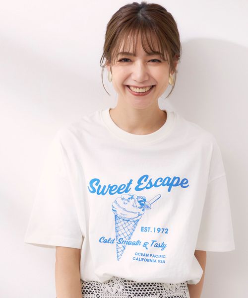Op/FILA 【ocean pacific】アイスクリームプリント半袖Tシャツ レッド XL ウィメンズインナー オーピーフィラ 493772 and ST アンドエスティ(旧ドットエスティ) Op/FILA 【ocean pacific】アイスクリームプリント半袖Tシャツ レッド XL ウィメンズインナー オーピーフィラ 493772 and ST アンドエスティ(旧ドットエスティ)