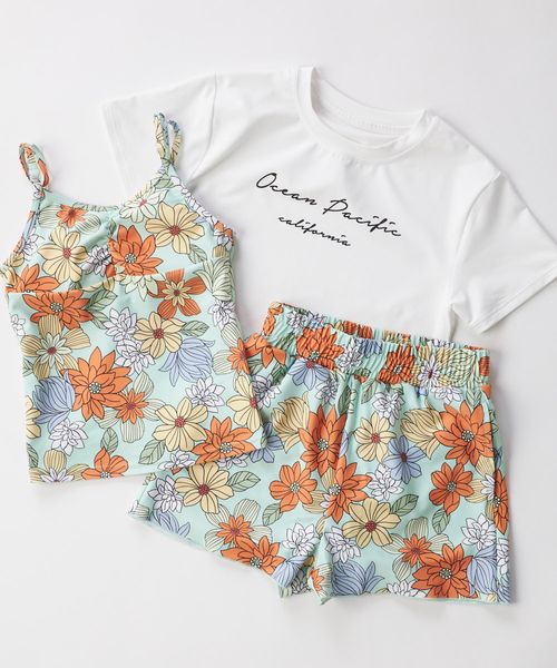 Op/FILA 【ocean pacific】Tシャツ付き フラワープリント3点セット水着 水着 イエロー XL オーピーフィラ 493789 and ST アンドエスティ(旧ドットエスティ) Op/FILA 【ocean pacific】Tシャツ付き フラワープリント3点セット水着 水着 イエロー XL オーピーフィラ 493789 and ST アンドエスティ(旧ドットエスティ)