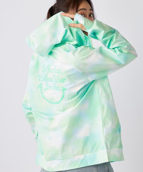 Op/FILA 【RUSTY】ニコちゃん×タイダイ柄ラッシュガード パーカー 水着 オフホワイト XL オーピーフィラ 493801 and ST アンドエスティ(旧ドットエスティ) Op/FILA 【RUSTY】ニコちゃん×タイダイ柄ラッシュガード パーカー 水着 オフホワイト XL オーピーフィラ 493801 and ST アンドエスティ(旧ドットエスティ)