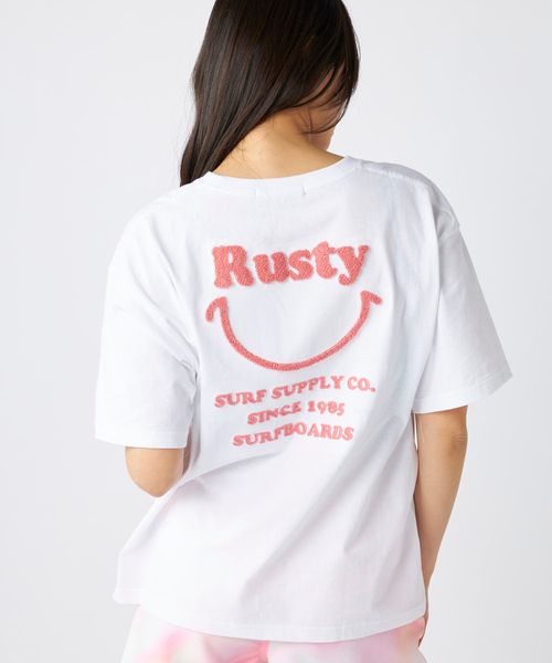 Op/FILA 【RUSTY】ニコちゃん×刺しゅう半袖Tシャツ イエロー L ウィメンズインナー オーピーフィラ 493826 and ST アンドエスティ(旧ドットエスティ) Op/FILA 【RUSTY】ニコちゃん×刺しゅう半袖Tシャツ イエロー L ウィメンズインナー オーピーフィラ 493826 and ST アンドエスティ(旧ドットエスティ)