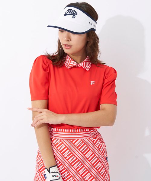 Op/FILA 【FILA GOLF】 ストライプ衿半袖シャツ【セットアップ可】|遮熱/接触冷感/吸汗速乾 ボルドー M ウィメンズインナー オーピーフィラ 587273 and ST アンドエスティ(旧ドットエスティ) Op/FILA 【FILA GOLF】 ストライプ衿半袖シャツ【セットアップ可】|遮熱/接触冷感/吸汗速乾 ボルドー M ウィメンズインナー オーピーフィラ 587273 and ST アンドエスティ(旧ドットエスティ)
