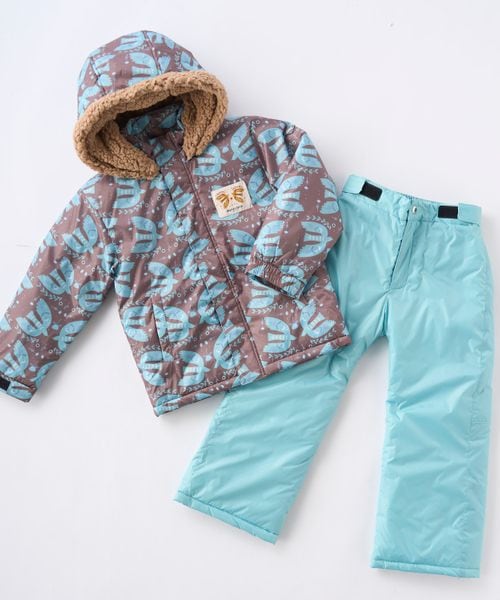 Op/FILA 【MC ENFANTS】サイズ調整付きバード柄スノースーツ/キッズ ナチュラル キッズ オーピーフィラ 607147 and ST アンドエスティ(旧ドットエスティ) Op/FILA 【MC ENFANTS】サイズ調整付きバード柄スノースーツ/キッズ ナチュラル キッズ オーピーフィラ 607147 and ST アンドエスティ(旧ドットエスティ)