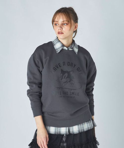 Op/FILA 【ocean pacific】Daily Cozy/あったか裏起毛キャットプリントスウェット ライトグレー XL ウィメンズインナー オーピーフィラ 607420 and ST アンドエスティ(旧ドットエスティ) Op/FILA 【ocean pacific】Daily Cozy/あったか裏起毛キャットプリントスウェット ライトグレー XL ウィメンズインナー オーピーフィラ 607420 and ST アンドエスティ(旧ドットエスティ)