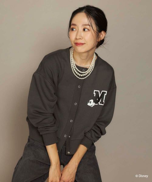 Op/FILA 【ocean pacific】ミッキー/裏毛カーディガン【Disney/ディズニー】 ライトグレー M ウィメンズインナー オーピーフィラ 607428 and ST アンドエスティ（旧ドットエスティ）