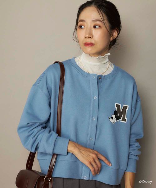 Op/FILA 【ocean pacific】ミッキー/裏毛カーディガン【Disney/ディズニー】 ピンク M ウィメンズインナー オーピーフィラ 607428 and ST アンドエスティ（旧ドットエスティ）