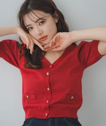 MISCH MASCH】ラメアソートVネックカーディガン/MM538401 | [公式