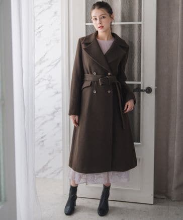 ≪予約≫【MISCH MASCH】ダブルボタンAラインコート/MM548605 | [公式