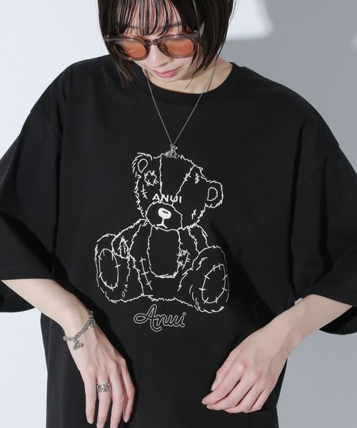 PAGEBOY 【Anui/2サイズ展開】GRMベアーTシャツ ブラック Anui ページボーイ 106790 and ST アンドエスティ(旧ドットエスティ) PAGEBOY 【Anui/2サイズ展開】GRMベアーTシャツ ブラック Anui ページボーイ 106790 and ST アンドエスティ(旧ドットエスティ)