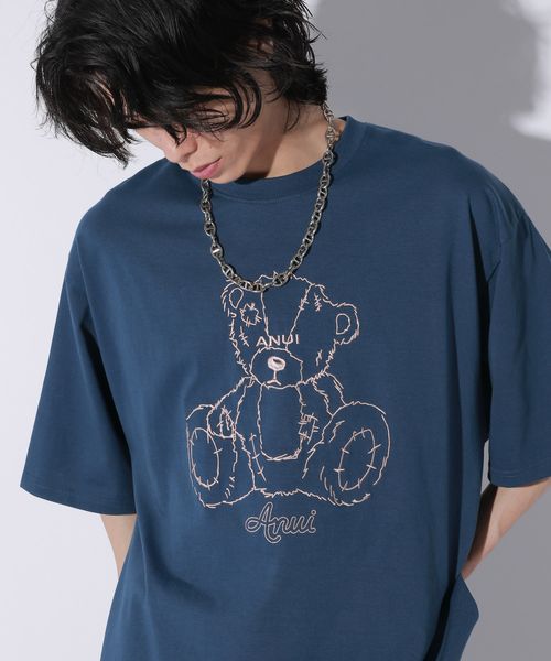 PAGEBOY 【Anui/2サイズ展開】GRMベアーTシャツ ネイビー Anui ページボーイ 106790 and ST アンドエスティ(旧ドットエスティ) PAGEBOY 【Anui/2サイズ展開】GRMベアーTシャツ ネイビー Anui ページボーイ 106790 and ST アンドエスティ(旧ドットエスティ)