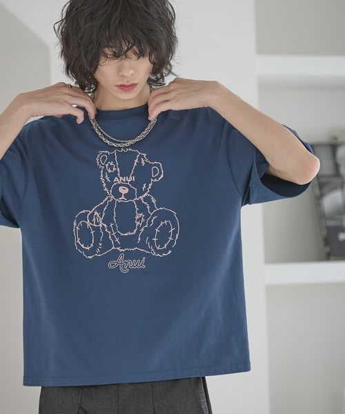 PAGEBOY 【Anui/2サイズ展開】GRMベアーTシャツ ネイビー Anui ページボーイ 106790 and ST アンドエスティ(旧ドットエスティ) PAGEBOY 【Anui/2サイズ展開】GRMベアーTシャツ ネイビー Anui ページボーイ 106790 and ST アンドエスティ(旧ドットエスティ)